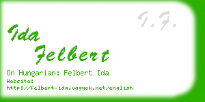 ida felbert business card